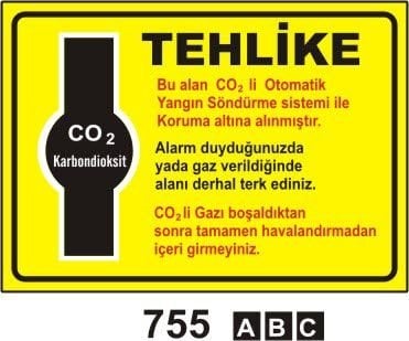 Tehlike Bu Alan Co2 Otomatik Yangın Söndürme Sistemi İle Koruma Altına Alınmıştır