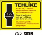 Tehlike Bu Alan Co2 Otomatik Yangın Söndürme Sistemi İle Koruma Altına Alınmıştır