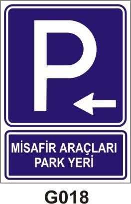 Misafir Araçları Park Yeri 50x70 cm Saç (Galvaniz) 0,50mm