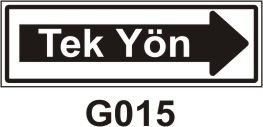 Tek Yön 25x35 cm Sticker (Yapışkanlı)Etiket