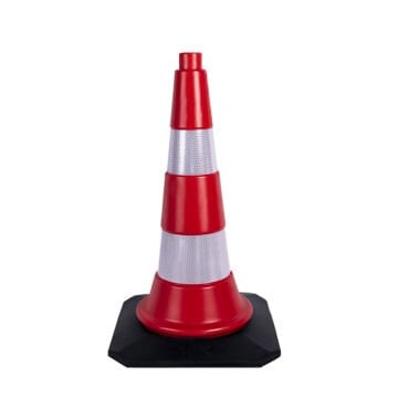 Trafik ve Reklam Konisi 50 cm (KauçukTabanlı) Mfk 3550