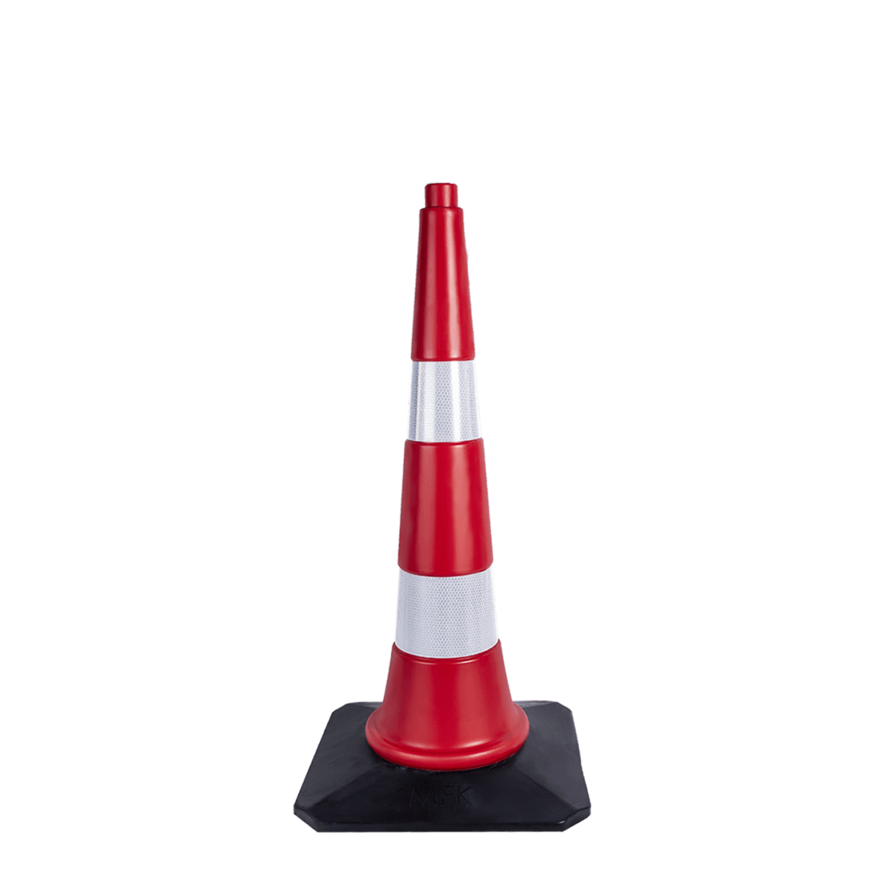 Trafik ve Reklam Konisi 75 cm Kauçuk Tabanlı