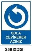 Sola Çevirerek Açınız