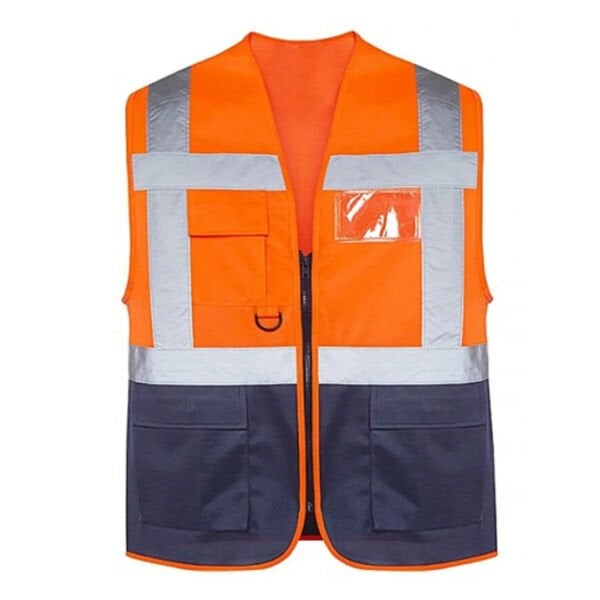 Uniwest Turuncu Lacivert Mühendis Yeleği 1.Kalite