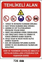 Tehlikeli Alan 35x50 cm Sticker Etiket