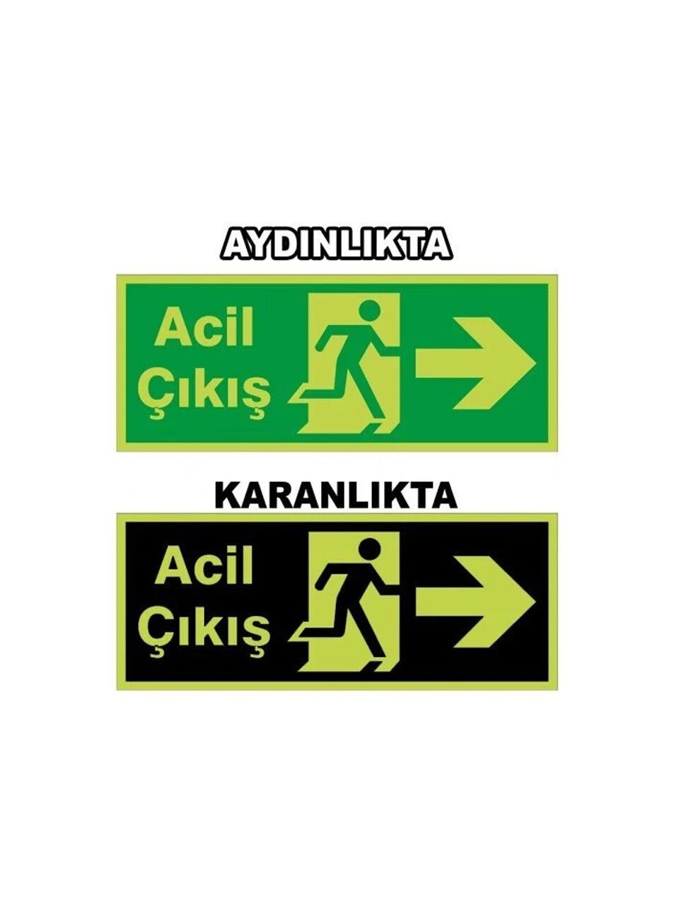 Acil Çıkış Levhası Fotolümenli Sağ Ok