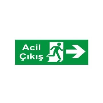 Acil Çıkış Levhası Fotolümenli Sağ Ok