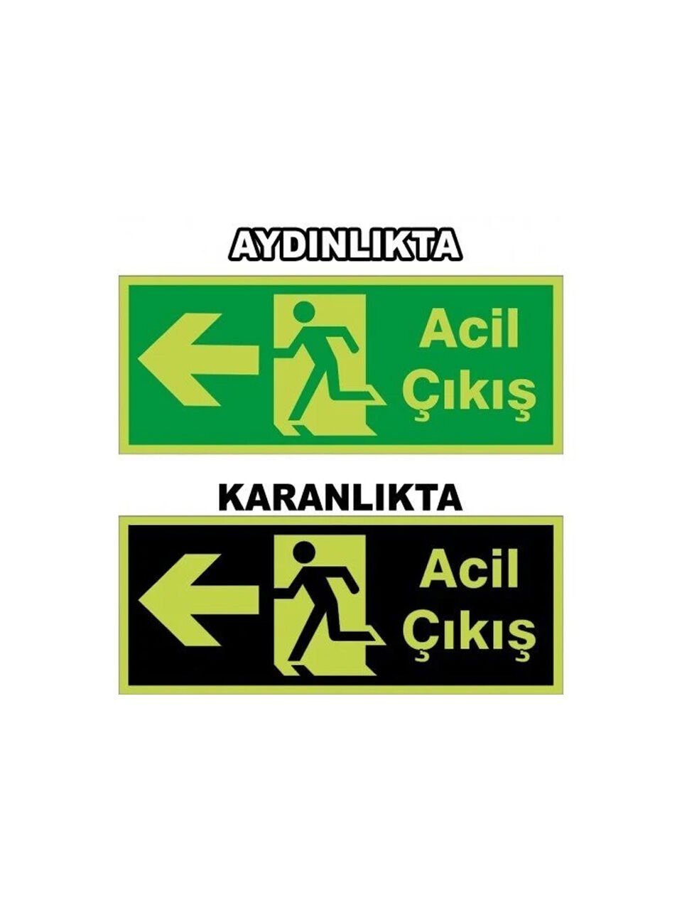 Acil Çıkış Fotolümenli Sol Ok