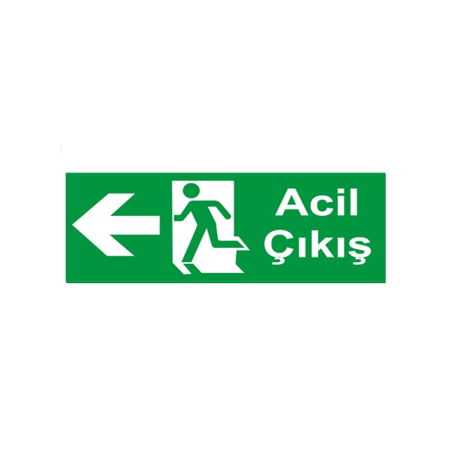 Acil Çıkış Fotolümenli Sol Ok
