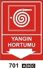 Yangın Hortumu 25x35 cm Sticker Etiket