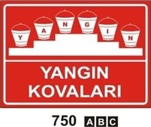 Yangın Kovaları 25x35 cm Sticker Etiket