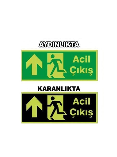 Acil Çıkış Fotolümen Yukarı Ok