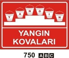 Yangın Kovaları 35x50 cm Sticker Etiket