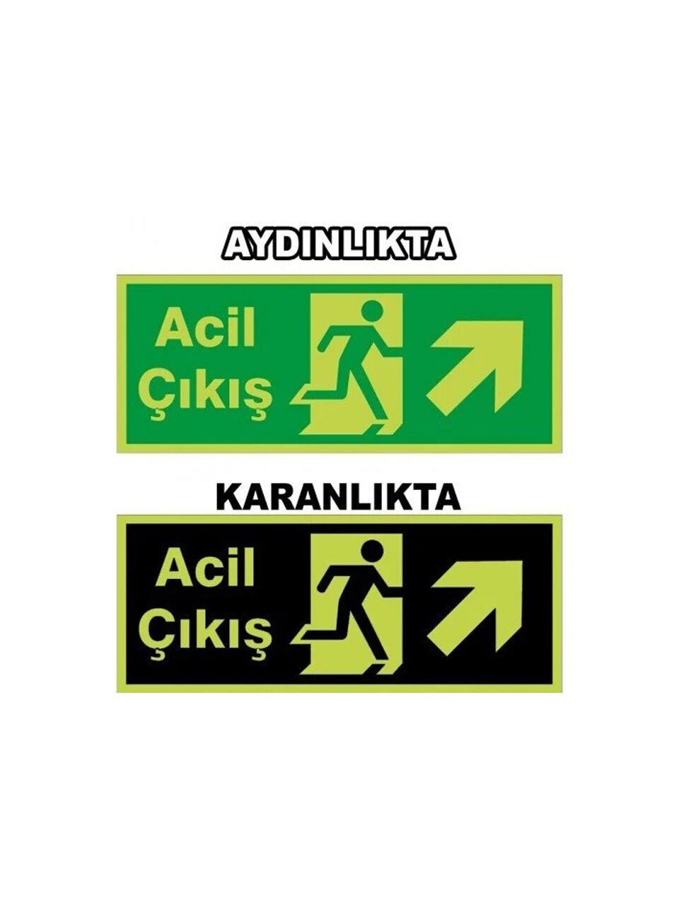 Acil Çıkış Fotolümen Sağ Yukarı Ok