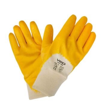 Veo 1002 Nitril Kaplamalı Sarı Koruyucu İş Eldiveni