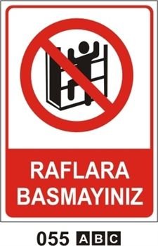 Raflara Basmayınız 35x50 cm PVC(Plastik) 0,50mm