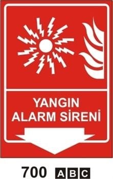 Yangın Alarm Sireni 35x50 cm Sticker Etiket