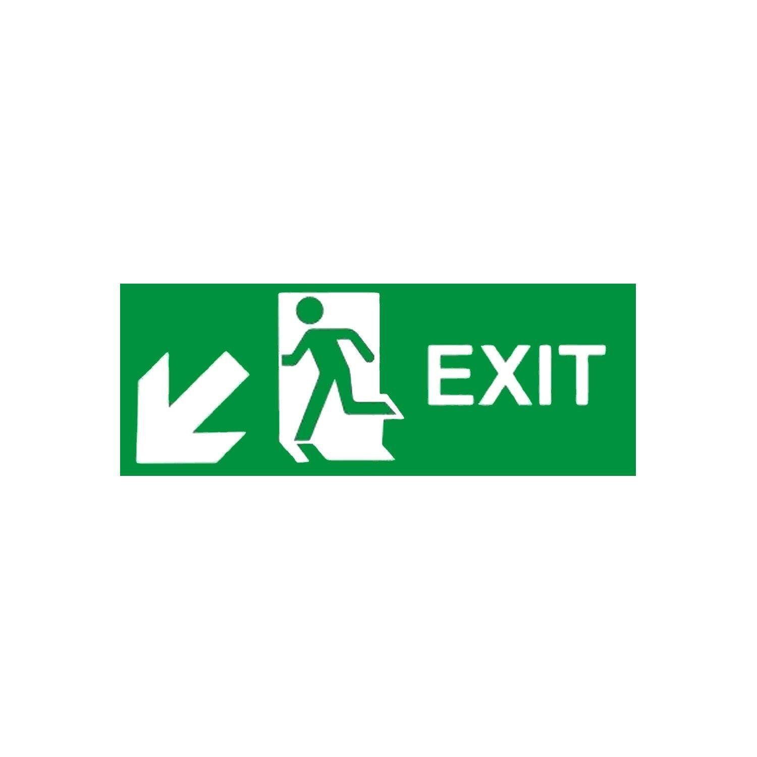 Exit Fotolümenli Sol Aşağı Çapraz