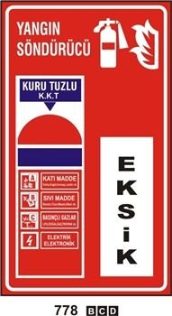 Yangın Söndürücü Kuru-Tozlu (KKT) 35x50 cm Sticker Etiket
