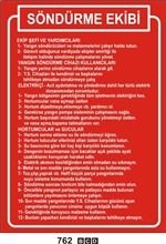 Söndürme Ekibi 25x35 cm Sticker Etiket