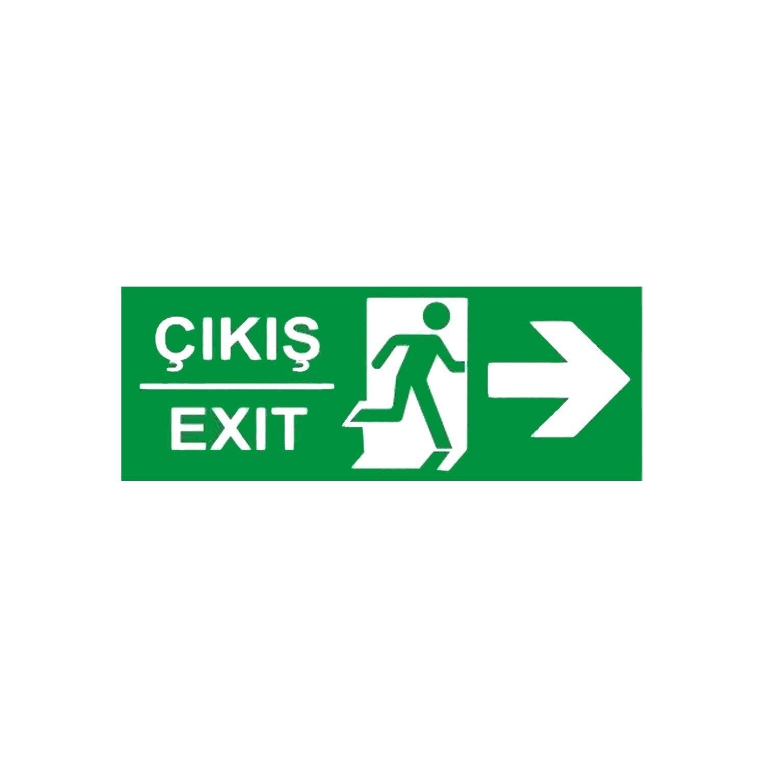 Çıkış-Exit Fotolümenli Sağ Ok