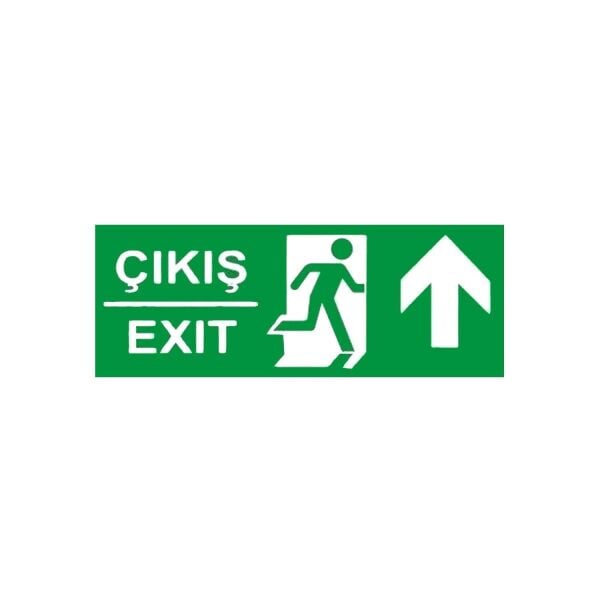 Çıkış-Exit Fotolümenli Yukarı Ok