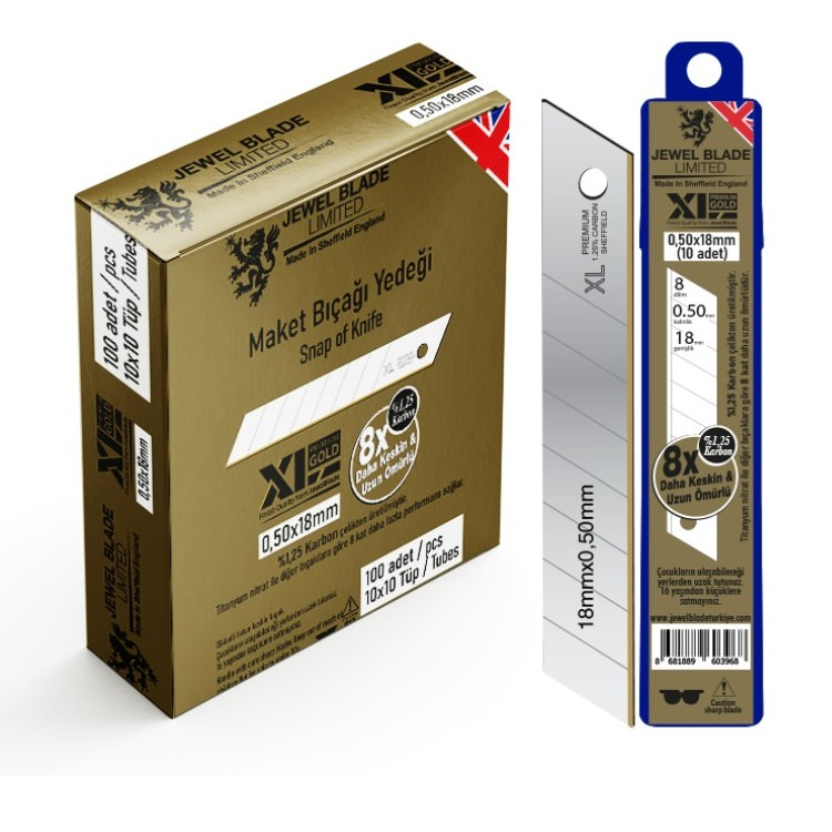 JEWEL BLADE XL GOLD MAKET BIÇAĞI YEDEĞİ 100'LÜ