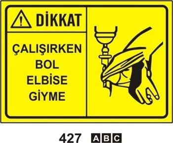 Dikkat Çalışırken Bol Elbise Giyme 50x70 cm Dekota (Forex) 3mm