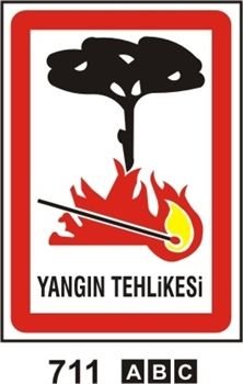 Yangın Tehlikesi 25x35 cm Saç (Galvaniz) 0,50mm