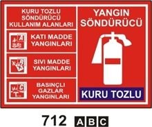 Kuru Tozlu Söndürücü Kullanma Alanları 25x35 cm PVC (Plastik) 0,50mm