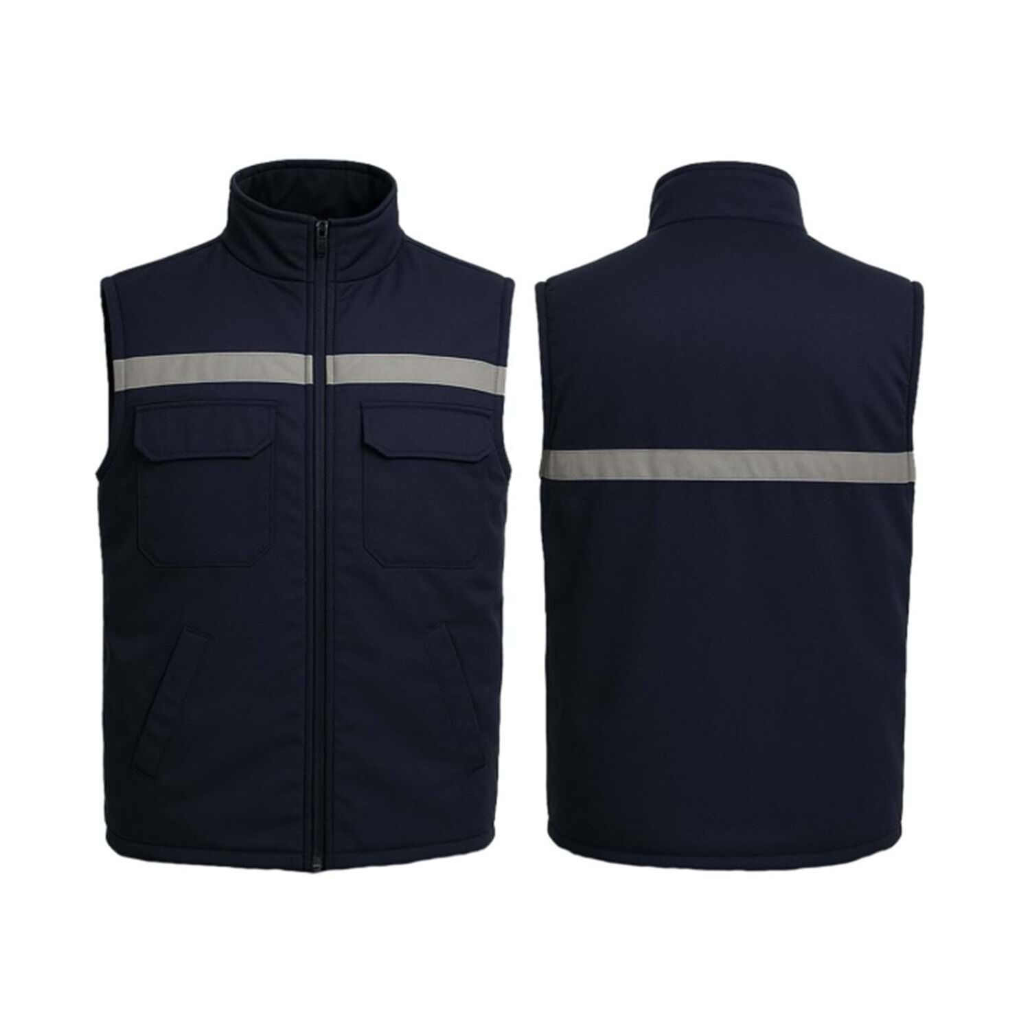 Gabardin Kumaş İçi Polarlı Lacivert Yelek
