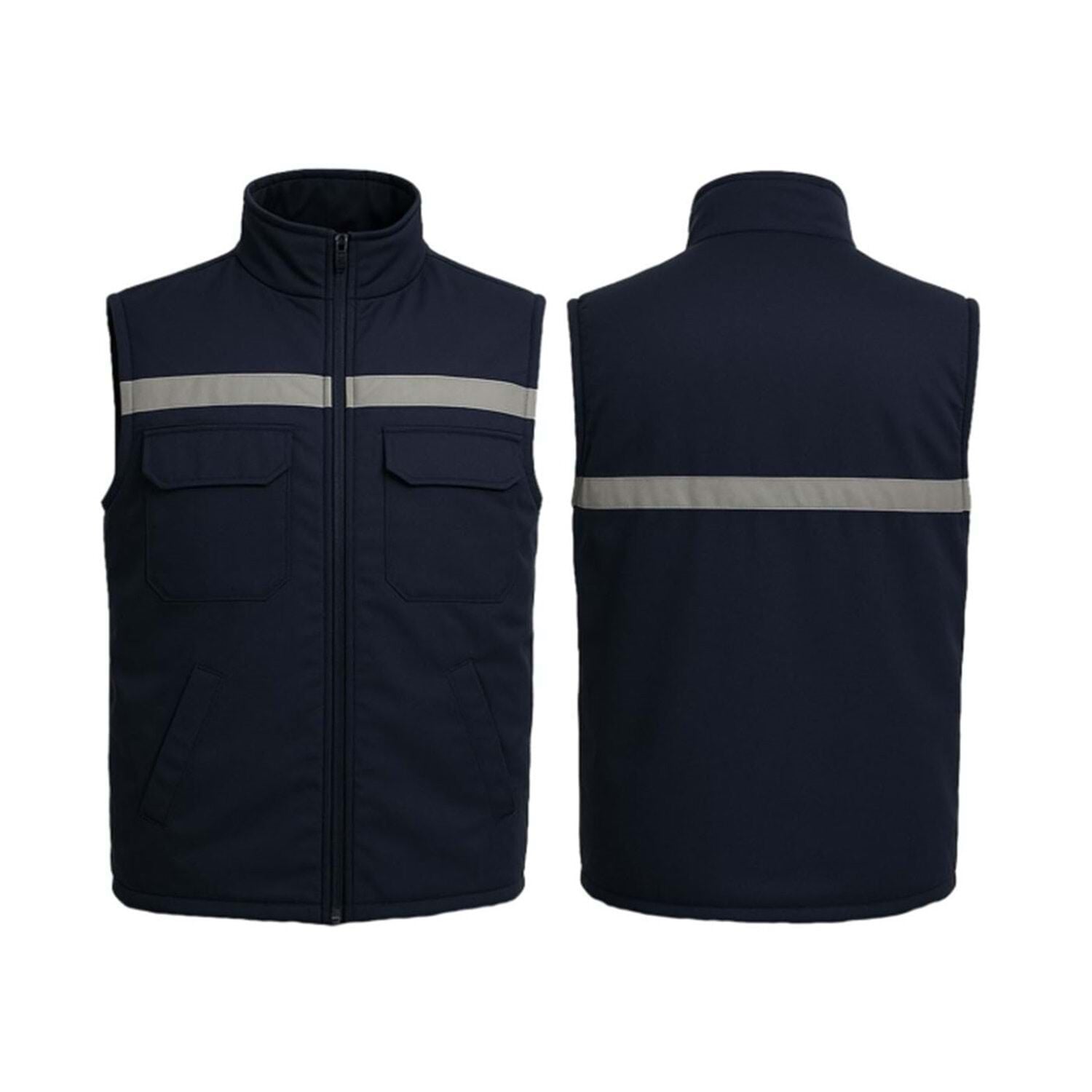 7/7 Gabardin Kumaş İçi Polarlı Lacivert Yelek