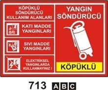Köpüklü Söndürücü Kulanma Alanları 35x50 cm PVC(Plastik) 0,50mm