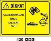 Dikkat Çalıştırmadan Önce Talimatı Oku