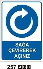 Sağa Çevirerek Açınız 35x50 cm Saç (Galvaniz) 0,50mm