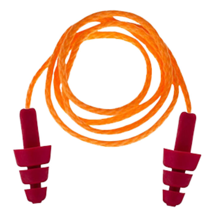 Baymax SL 2411-T Tekstil İpli Kulak Tıkacı / Kırmızı