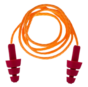 Baymax SL 2411-T Tekstil İpli Kulak Tıkacı / Kırmızı