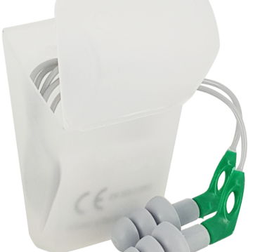 Baymax SL 1409-C Plastik İpli Kulak Tıkacı / Gri-Yeşil