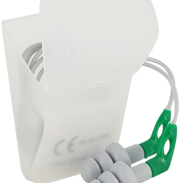 Baymax SL 1409-C Plastik İpli Kulak Tıkacı / Gri-Yeşil