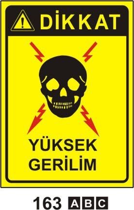 Dikkat yüksek gerilim