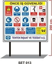 Profil Ayaklı Şantiye Girişi İçin Özel Levha 110X120 CM AYAKSIZ TABELA