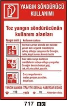 Yangın Söndürücü Kullanımı-Toz 35x50 cm PVC(Plastik) 0,50mm