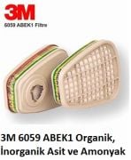 3M 6059 ABEK1 Filtre(1 Çift/Takım)