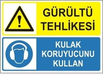 Gürültü Tehlikesi 25x35 cm Dekota (Forex) 3mm