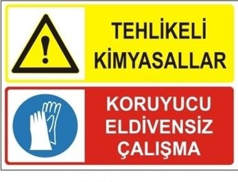 Tehlikeli Kimyasallar 35x50 cm PVC(Plastik) 0,50mm