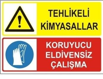 Tehlikeli Kimyasallar 35x50 cm Saç (Galvaniz) 0,50mm