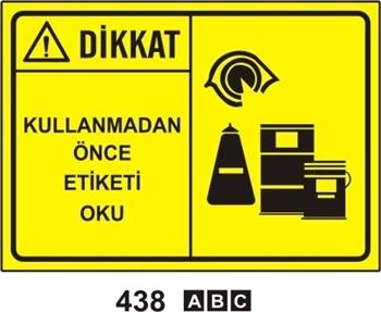 Dikkat Kullanmadan Önce Etiketi Oku 35x50 cm Dekota (Forex) 3mm