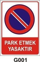 Park Etmek Yasaktır 35x50cm Sac (Galvaniz) 050mm Levha