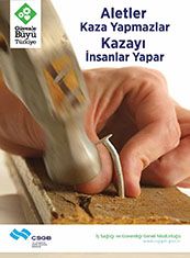 Alatler Kaza Yapmazlar Kazayı İnsanlar Yapar 50X70 CM 3MM DEKOTA LEVHA