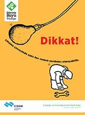 Dikkat Çalışma Çevresinde Şans Her Zaman Yardımcı Olmayabilir 50X70 CM 3MM DEKOTA LEVHA